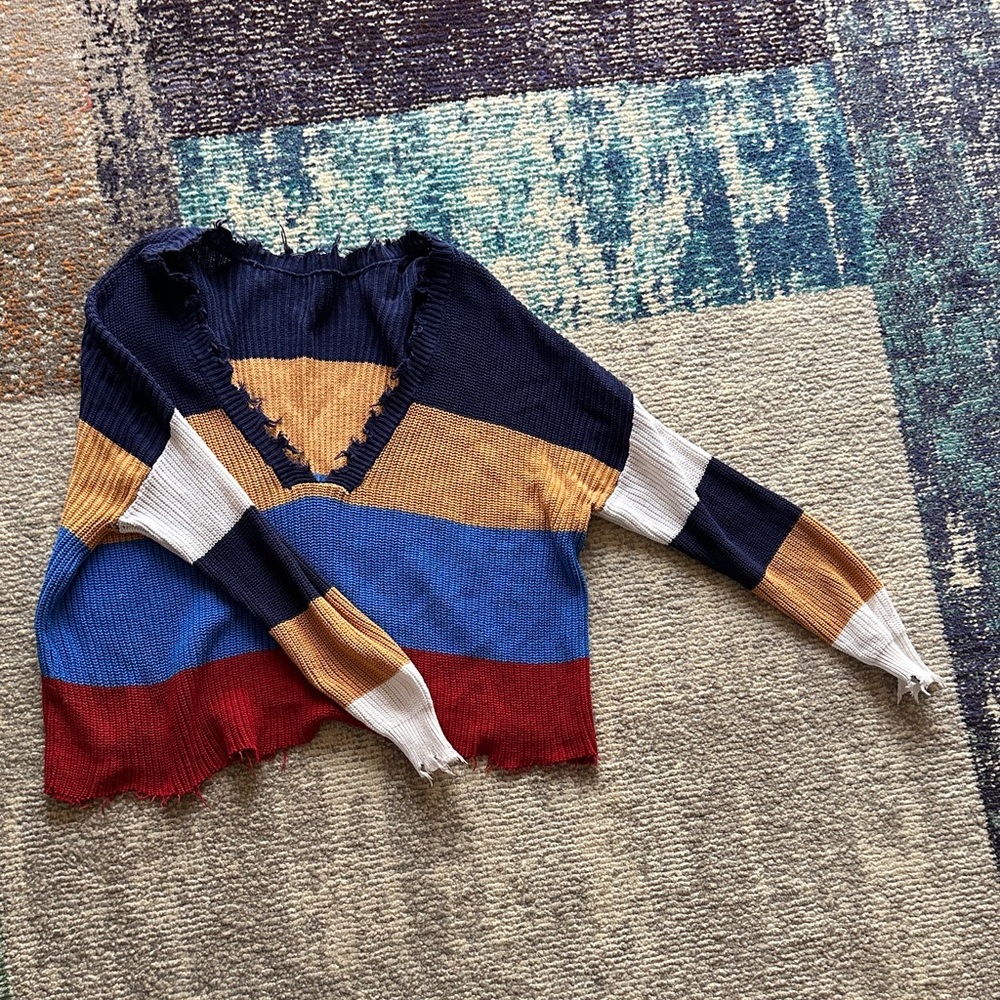 Fate Multicolor V-Neck Sweater